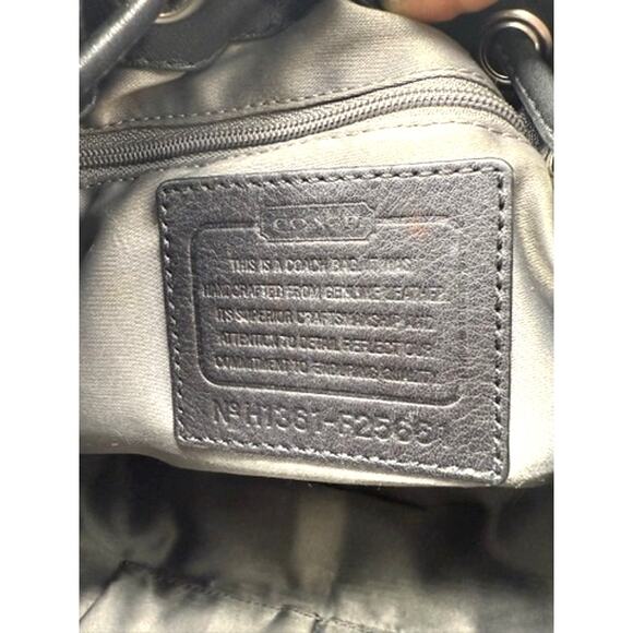 RETAIL $359 COACH Daisy‎ Black Leather Drawstring Shoulder Bucket Bag*Amazing - Picture 7 of 12